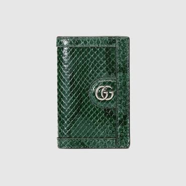 Gucci Python Card Case With Double G Precious 